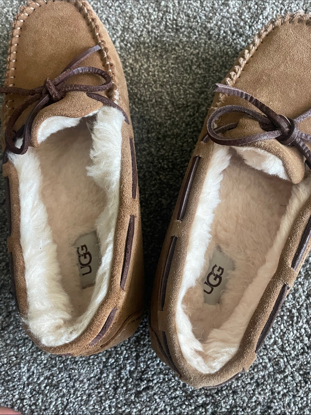 UGG Women's Dakota Slippers in a chestnut suede - Picture 2 of 4